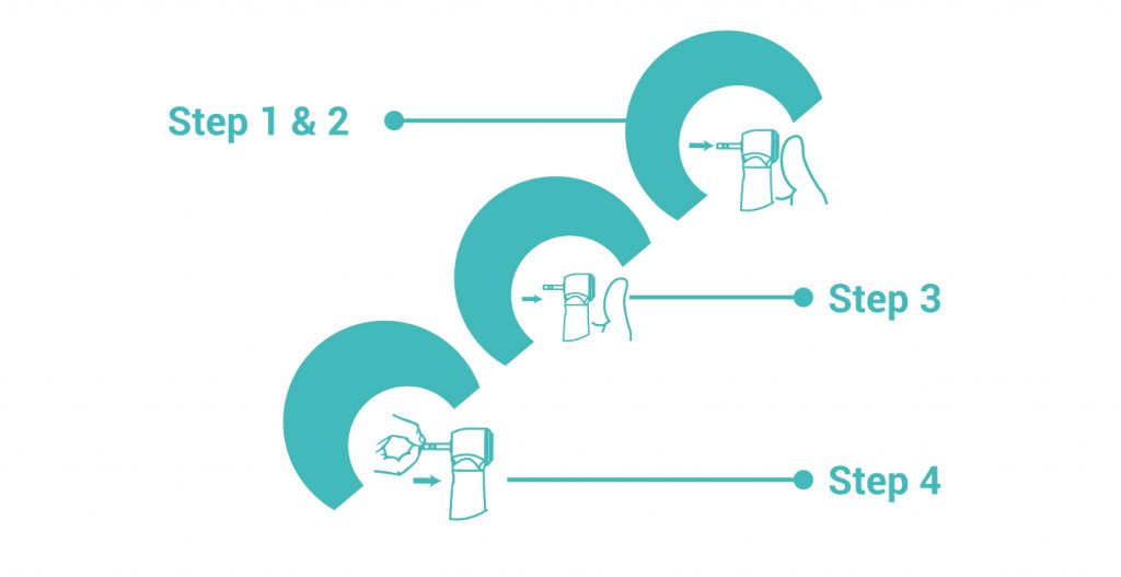 Use your dental handpiece correctly - insert the bur